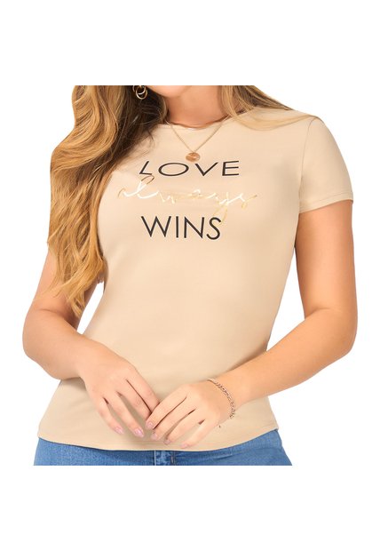 Camiseta Juliana Caqui Para Mujer Croydon