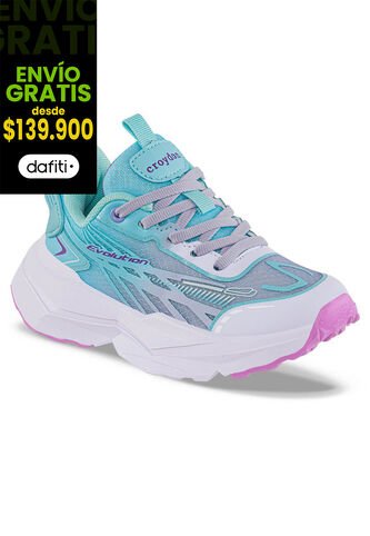 Tenis Running Mupira Azul-Lila Croydon Para Niña Croydon