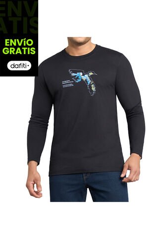 Camibuzo Paul Estampado Negro Para Hombre Croydon Croydon