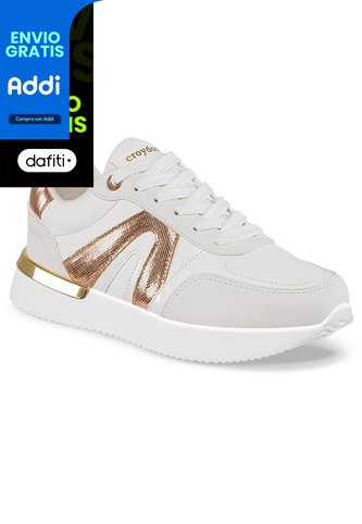 Tenis Urbanos Alice Blanco-Oro Croydon Para Mujer Croydon
