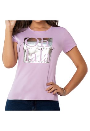 Camiseta Anay Lila Para Mujer Croydon