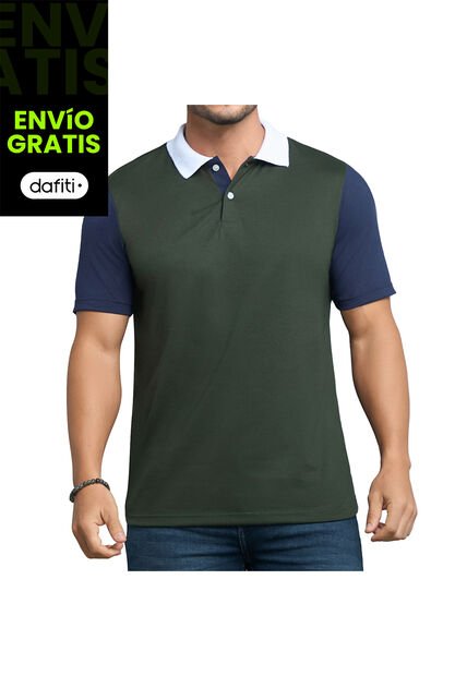 Camiseta Polo Sam Verde Militar Para Hombre Croydon