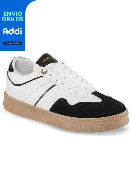 Tenis Urbanos Myranda Blanco-Negro Croydon Para Mujer