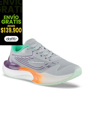 Tenis Running Mupu Gris-Naranja Croydon Para Mujer Croydon