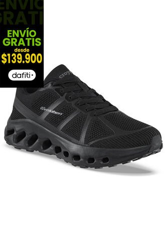 Tenis Running Garyk Negro-Negro Croydon Para Hombre Croydon