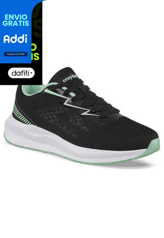 Tenis Running Drig Negro-Verde Croydon Para Mujer Croydon