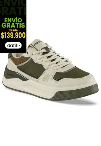 Tenis Urbanos Bavar Beige-Verde Croydon Para Hombre Croydon