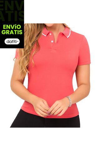 Camiseta Polo Laura Coral Croydon Para Mujer Croydon