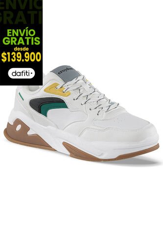 Tenis Urbanos Doter Blanco-Blanco Croydon Para Hombre Croydon