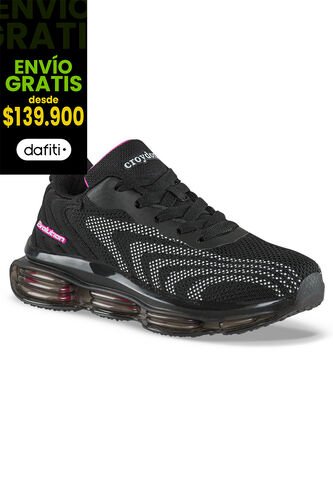 Tenis Running Ulorix Negro-Fucsia Croydon Para Niña Croydon