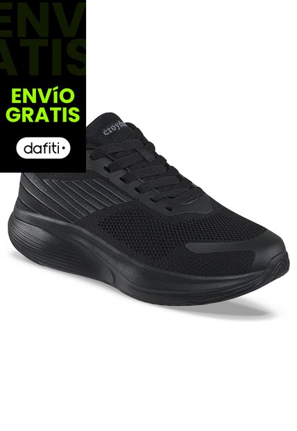 Tenis Running Vuxxu Negro-Negro Croydon Para Mujer