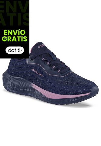 Tenis Running Seph Azul Osc-Fucsia Croydon Para Mujer Croydon