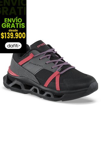 Tenis Running Manrol Negro-Negro Croydon Para Niña Croydon
