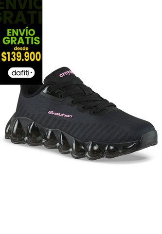 Tenis Running Sillux Negro-Negro Croydon Para Niña Croydon