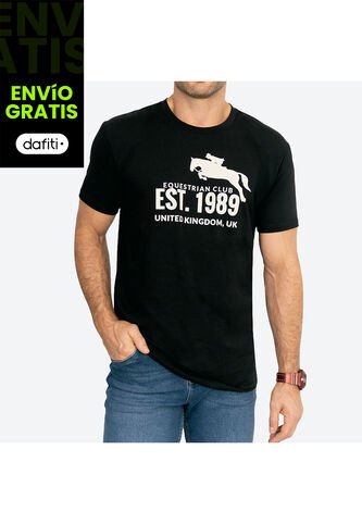 Camiseta Evan Negro Para Hombre Croydon Croydon