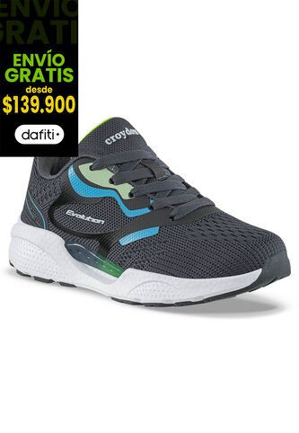 Tenis Running Loprin Gris Osc Croydon Para Niño Croydon
