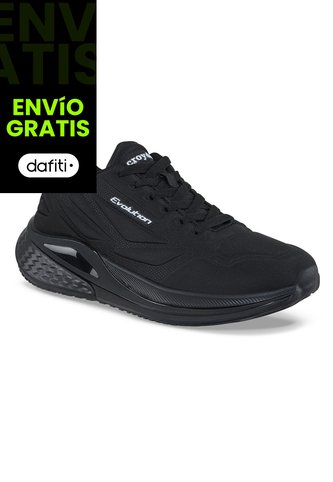 Tenis Running Zicril Negro-Negro Croydon Para Hombre Croydon