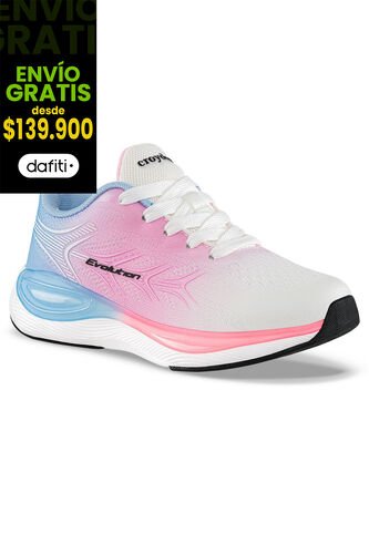 Tenis Running Onder Blanco-Rosa Croydon Para Niña Croydon