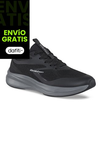 Tenis Running Taury Negro-Gris Croydon Para Hombre Croydon