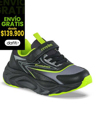 Tenis Running Repal Negro Croydon Para Niño Croydon