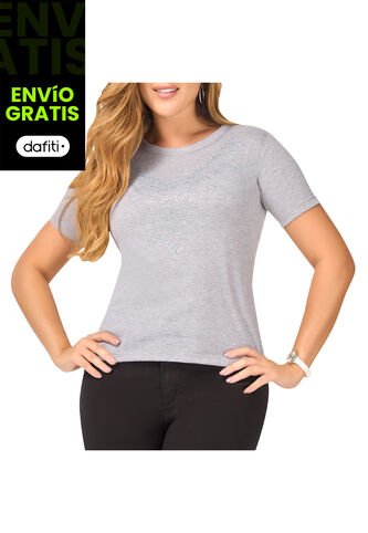 Blusa Asia Gris Para Mujer Croydon Croydon