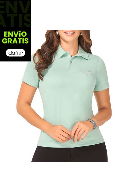 Blusa Polo Laura Verde Para Mujer Croydon