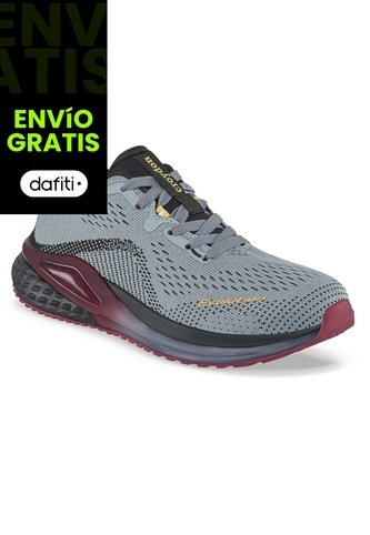 Tenis Running Neldra Gris-Vino Croydon Para Hombre Croydon