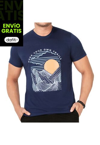 Camiseta Mark Azul Para Hombre Croydon Croydon