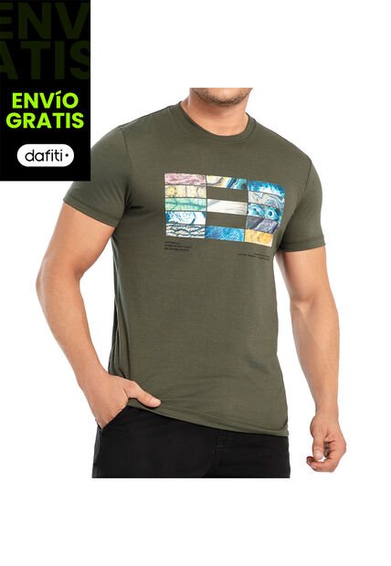 Camiseta Gerrard Verde Militar Para Hombre Croydon