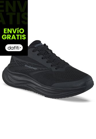 Tenis Running Linor Negro-Negro Croydon Para Mujer Croydon