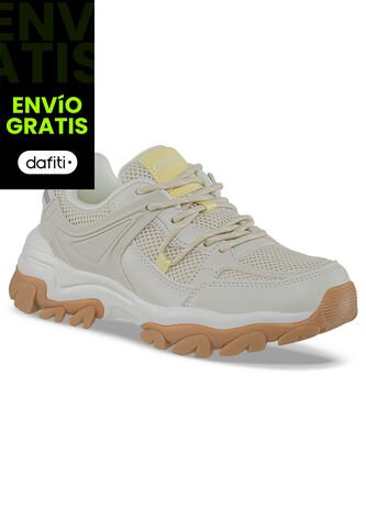 Tenis Urbanos Yniver Beige-Beige Croydon Para Mujer Croydon