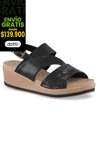 Sandalias Tacón Whitni Negro Croydon Para Mujer Croydon