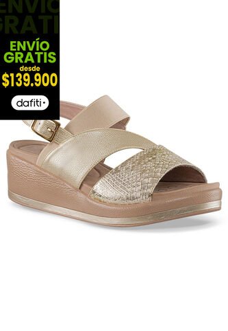 Sandalias Tacón Whitni Oro Croydon Para Mujer Croydon