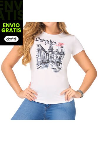 Camiseta Siena Blanco Para Mujer Croydon Croydon