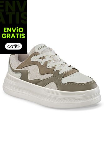 Tenis Casuales Bizof Beige Croydon Para Mujer Croydon