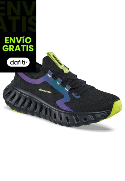 Tenis Running Saraz Negro Croydon Para Hombre