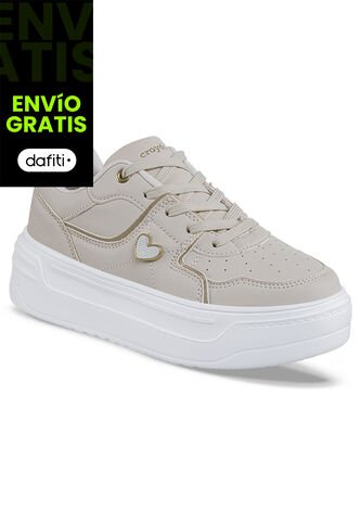 Tenis Casuales Mefos Beige Croydon Para Mujer Croydon