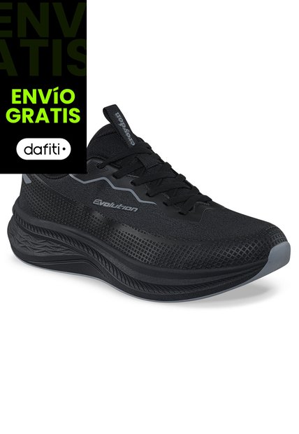 Tenis Running Qijoy Negro Croydon Para Hombre