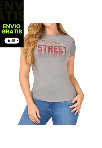 Camiseta Emilia Gris Para Mujer Croydon Croydon