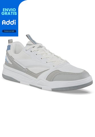 Tenis Urbanos Lynco Blanco-Gris Para Hombre Croydon Croydon