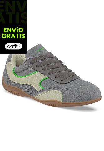 Tenis Casuales Zebar Gris Croydon Para Mujer Croydon