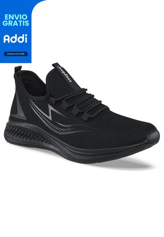 Tenis Running Drazz Negro-Negro Para Hombre Croydon Croydon