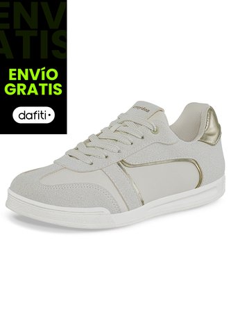 Tenis Urbanos Alegra Beige-Oro Croydon Para Mujer Croydon