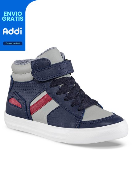 Tenis Casuales Manka Alto Gris Para Niño Croydon