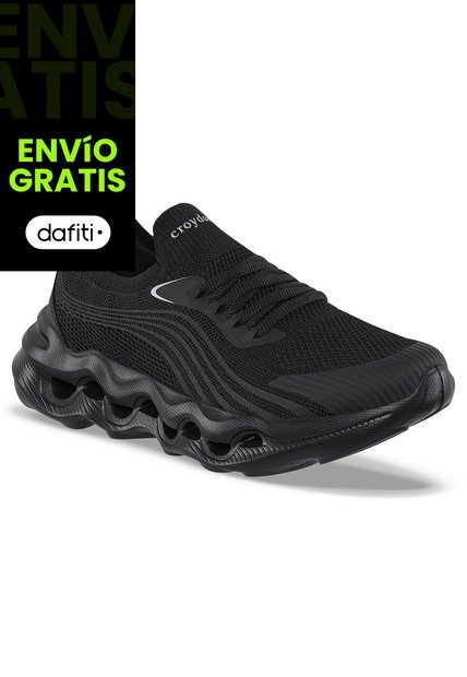Tenis Para Caminar Nami Negro-Negro Croydon Para Mujer