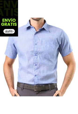 Camisa Fabio Azul Para Hombre Croydon Croydon