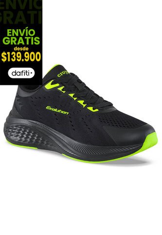 Tenis Running Armal Negro-Verde Croydon Para Hombre Croydon