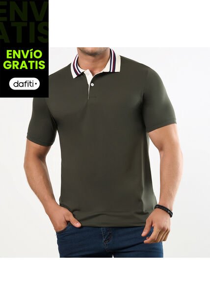Camiseta Polo Lucas Verde Para Hombre Croydon