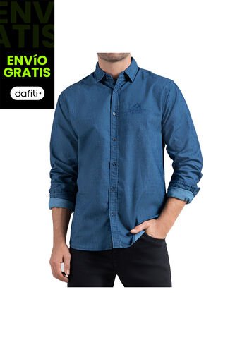 Camisa Deivid Azul Para Hombre Croydon Croydon
