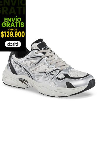 Tenis Urbanos Argame Gris-Negro Croydon Para Mujer Croydon